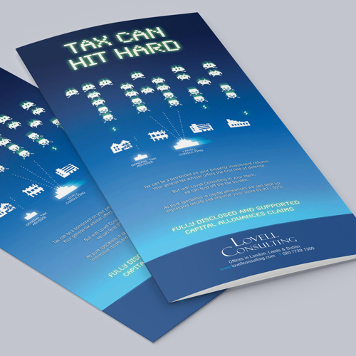 Lovell Consulting Space Invaders themed leaflet - gallery image