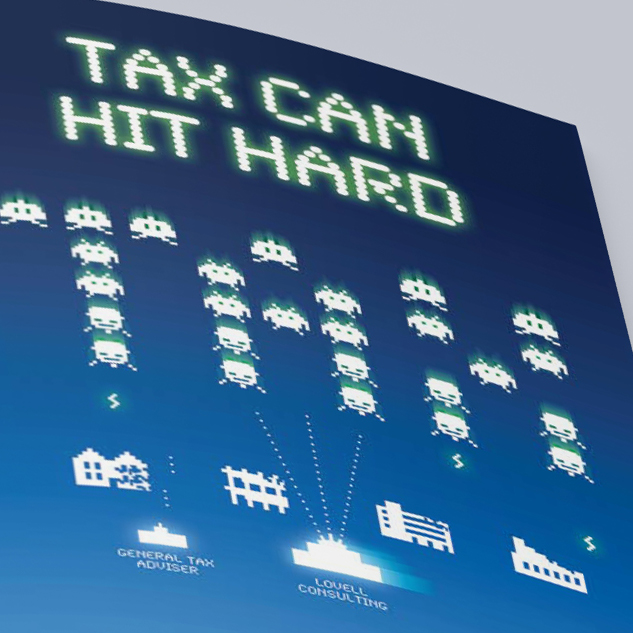 Lovell Consulting - Space Invaders themed leaflet - Gallery image