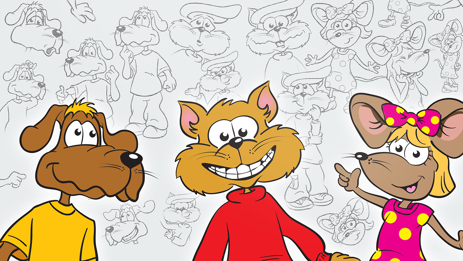 Frankie & Benny's Characters 'Sketch', 'Dino' and 'Nibbles' Main Image