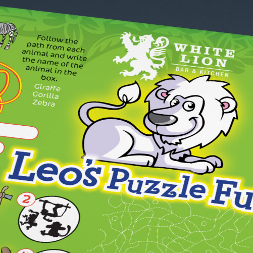 White Lion Puzzle Sheet Gallery Image